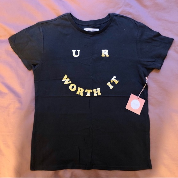 Ban.do “U R Worth It” T-shirt, size XS (NWT) - Picture 3 of 4